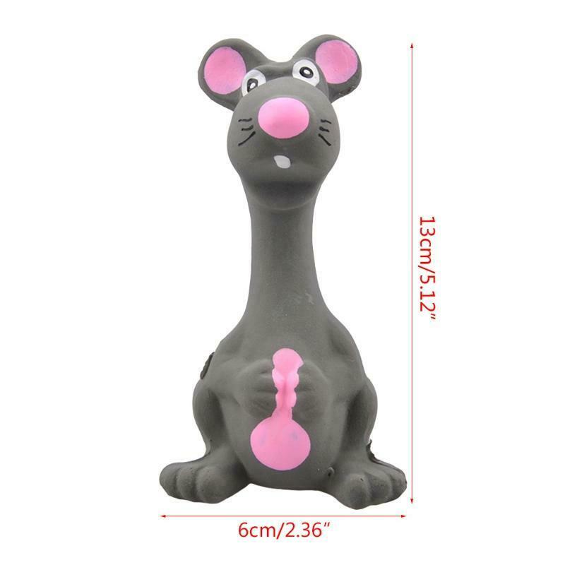 Interactive Fetch Play Latex Rubbe Mouse Shape Dog Toys with Squeaking Sound
