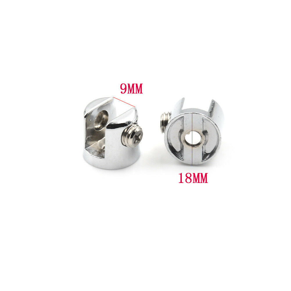 4Pcs 6-8mm Glass Brackets Zinc Chrome Alloy Shelf Holder Support Clamp n LY J Lt