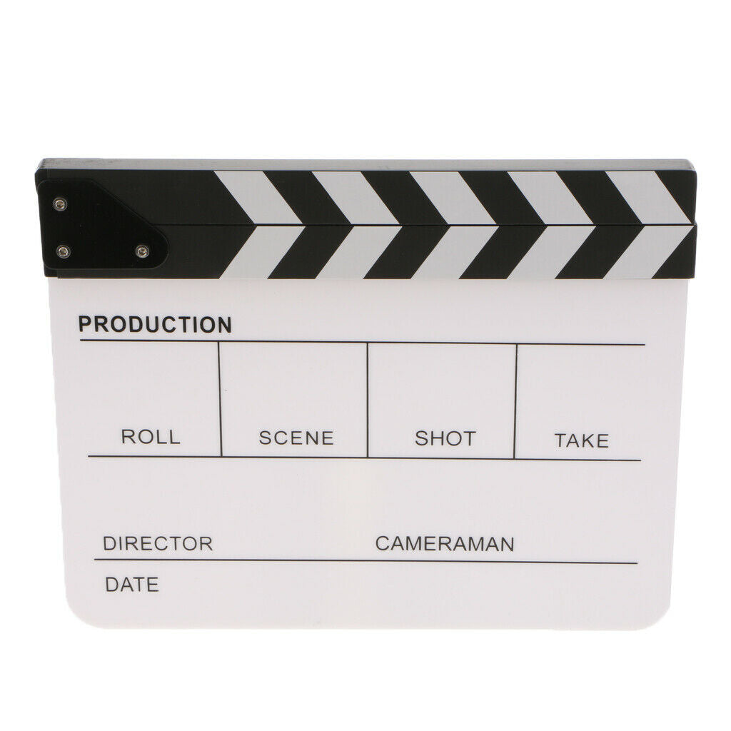 Film Movie Clapper Board Director Video Scene Cut Action Prop Clap White