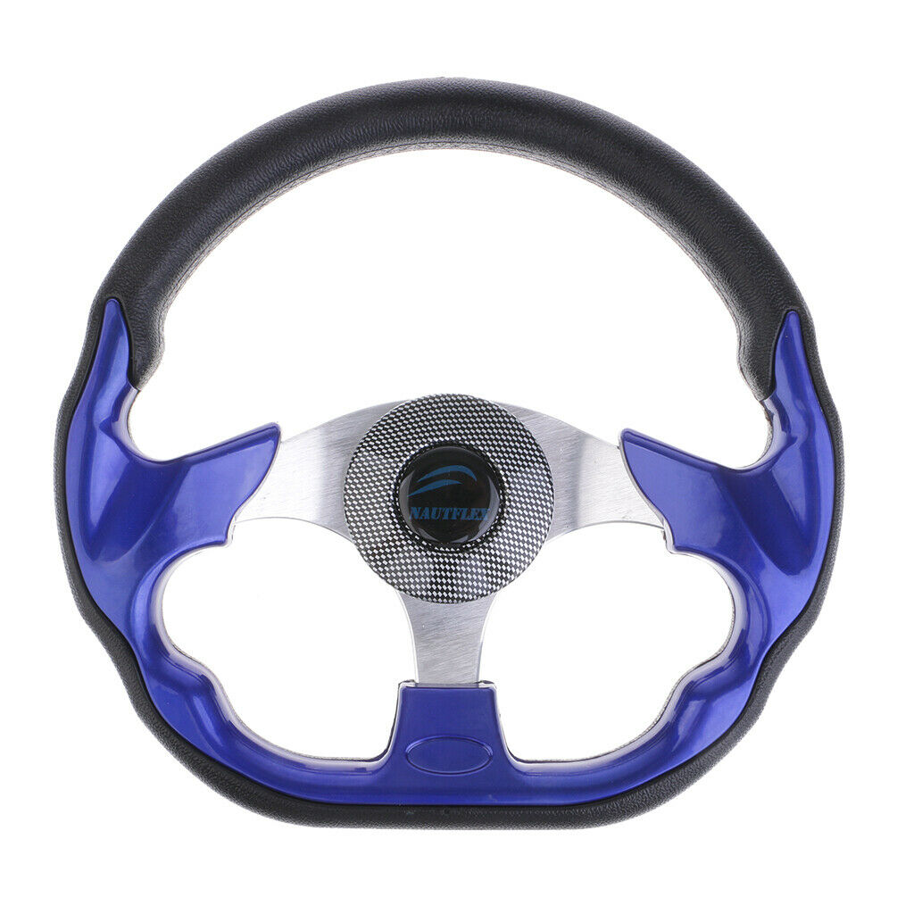 320mm Battle Style 3-spoke Marine Steering Wheel with Soft Foam Grip 3/4"