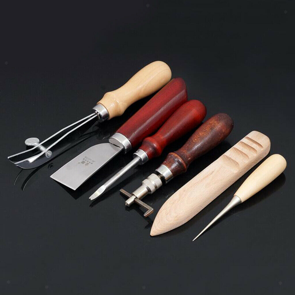 6x Leather Making Craft Tool DIY Punching Cutting Carving Leathercraft