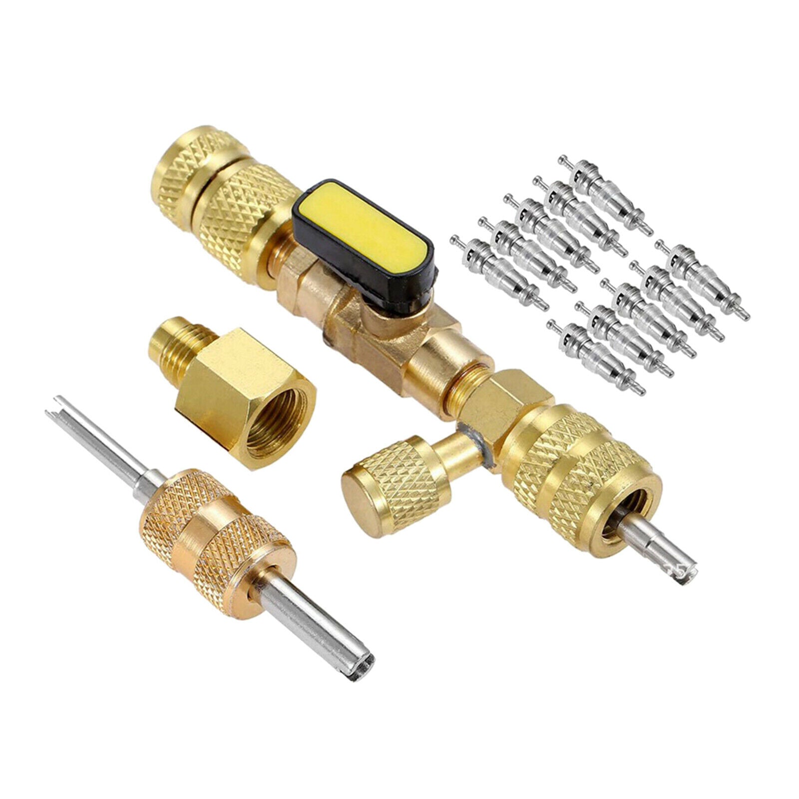 R410A R22 HVAC Tool Valve Core Remover Dual Size Port Installer R404A R12