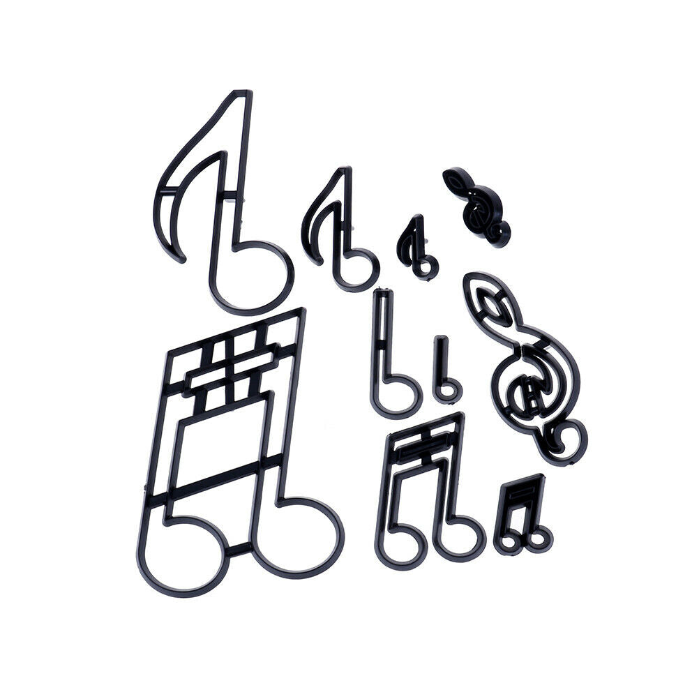 10PCS/set Music Notes Cookie Cutter Plastic Sugarcraft Fondant Cutter HqSJCA