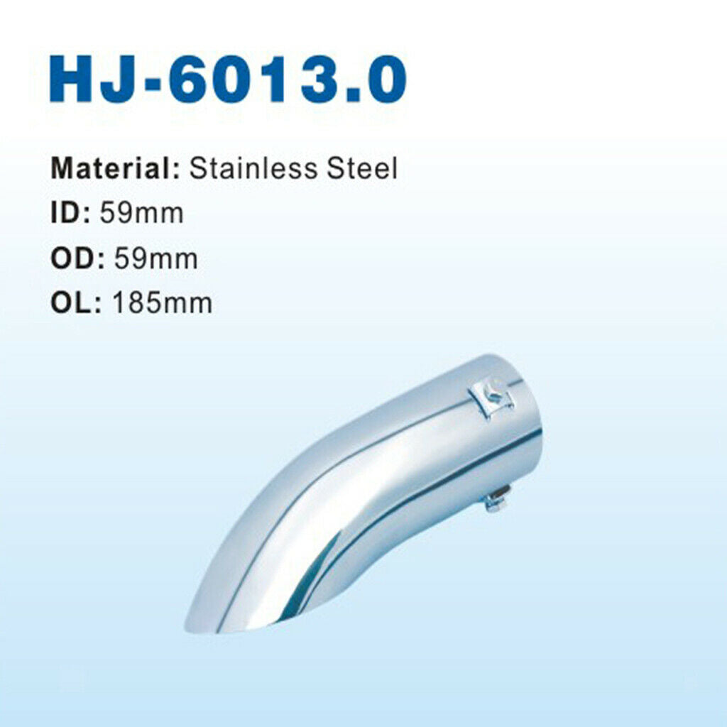 Chrome Stainless Steel Car SUV Rear Round Exhaust