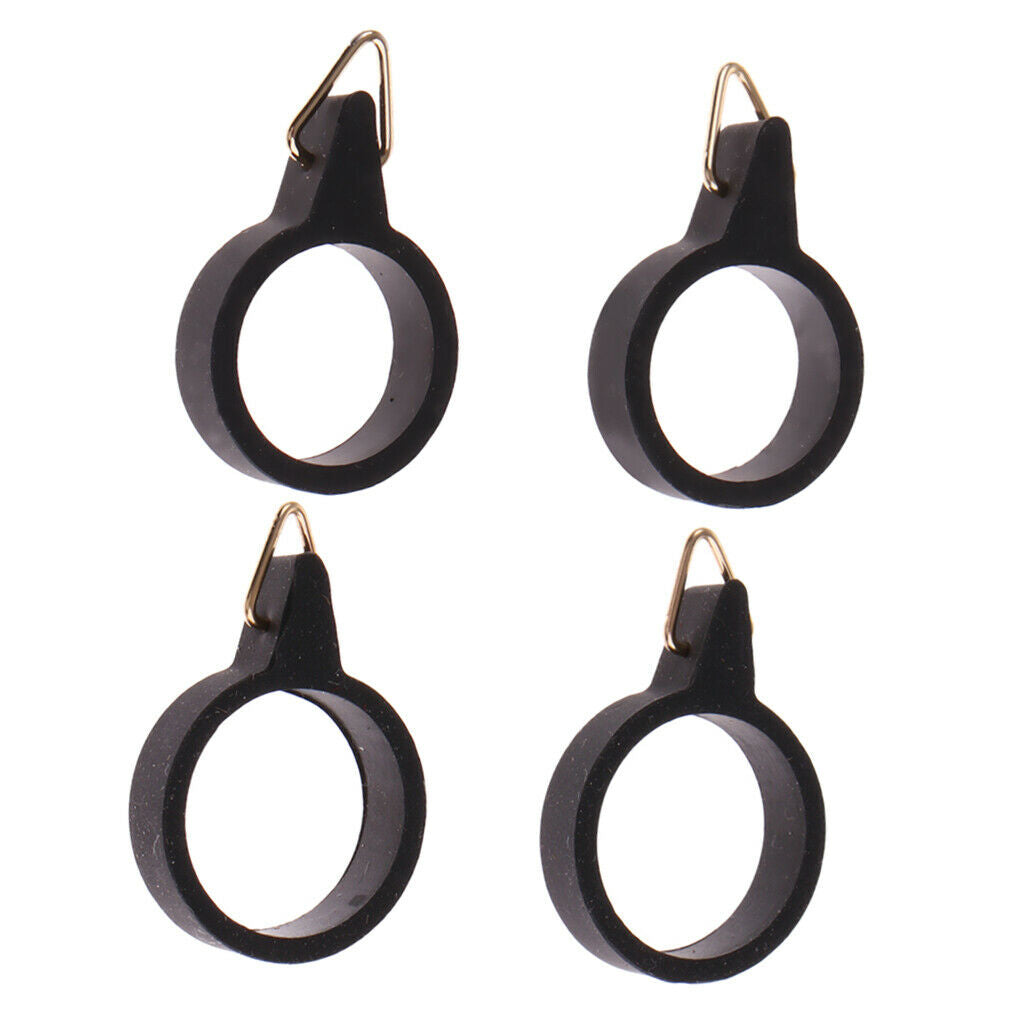 Set of 4 Fishing Rod Hook Keeper Elastic Lure Spoon Bait Treble Hooks S/M