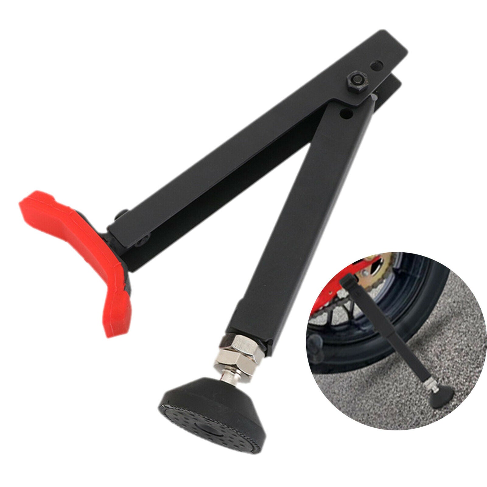 Motorcycle Wheel Support Side Stands for Scooter Dirt Bike  red