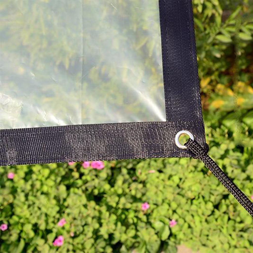 2X Plant Canopy Rain Sunshade Plastic Cover Sunscreen Thick Clear 1x1m