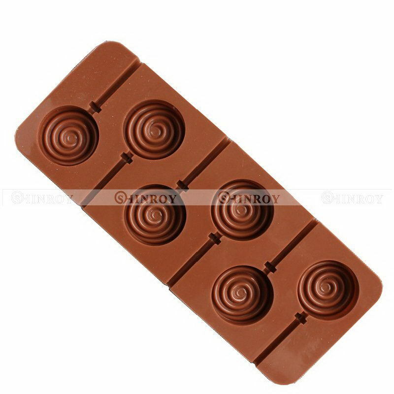 6 Holes Cake Mold Soap Mold Silicone Mould For Candy Chocolate Lollipop NEW