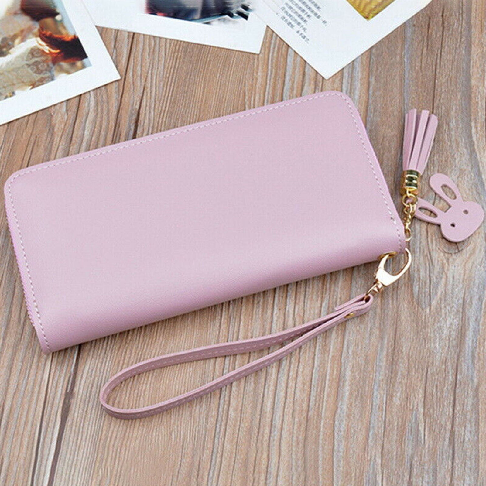 Women Ladies PU Wallet Long Zip Purse Card Phone Holder Case Clutch Handbag