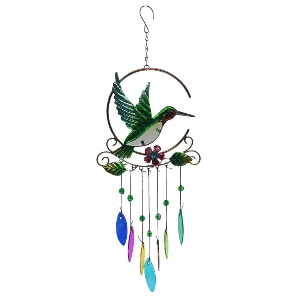 Hummingbird Metal Wind Chimes for Home Garden Outdoor Craft Gift Decoration
