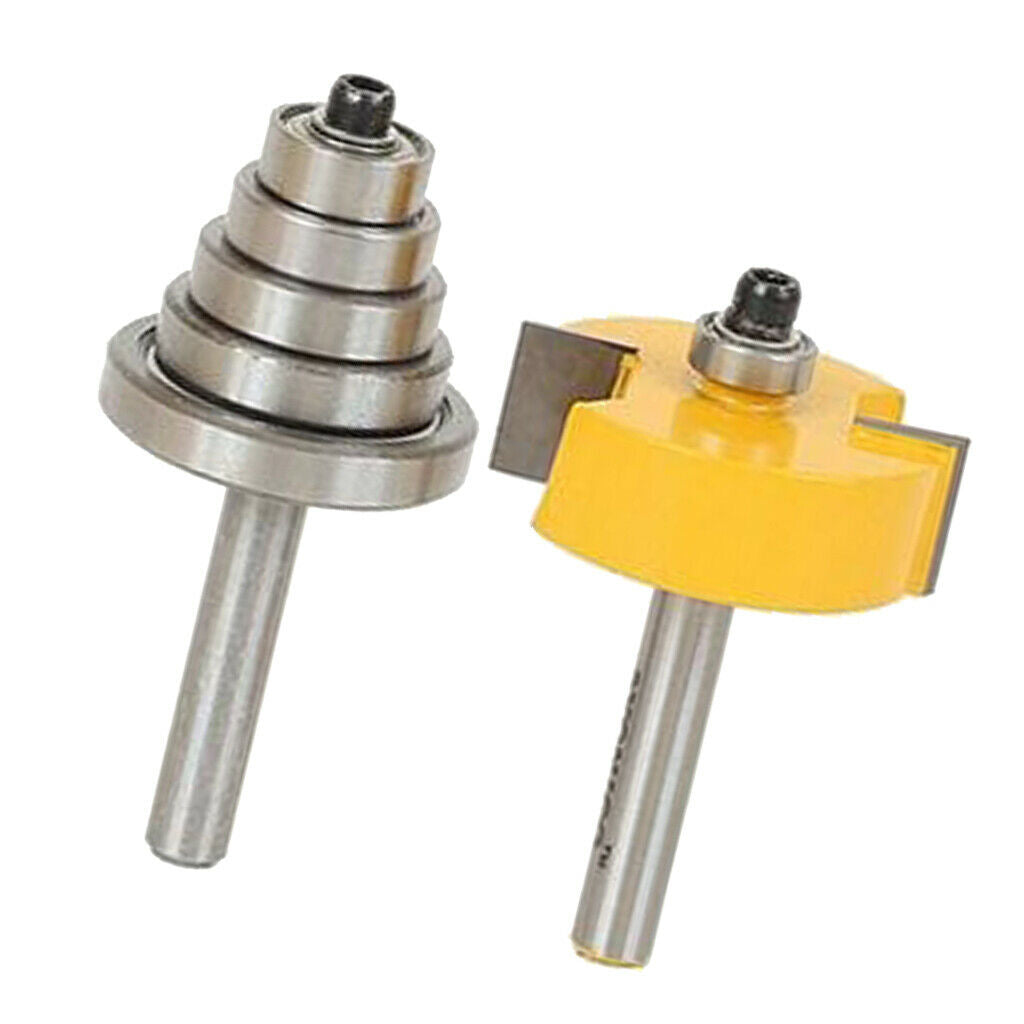 1/4 Inch Multi Rabbet Carbide Router Bit Kit Rabbeting Bits Set Cut Tool