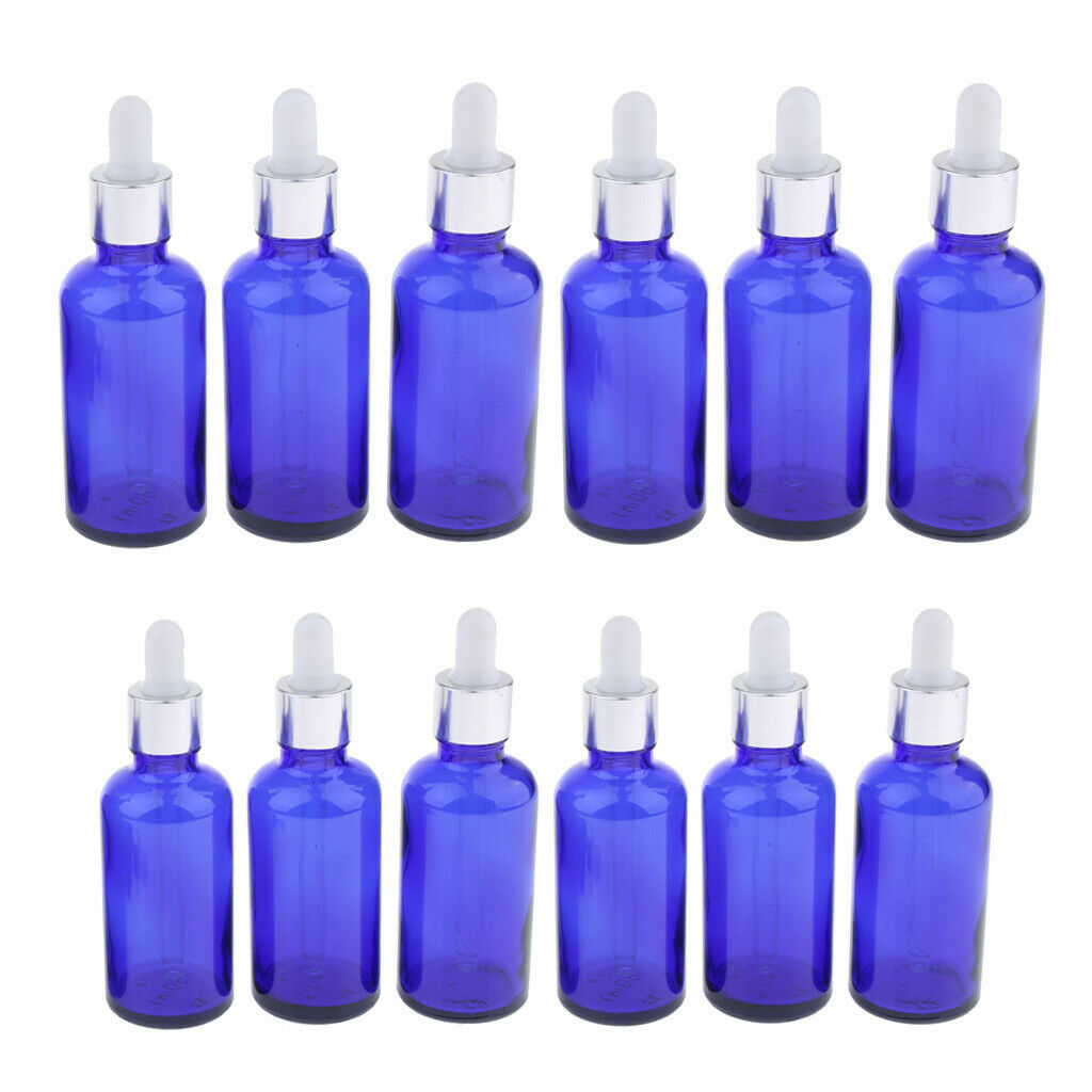 12 Pieces Glass Eye Dropper Dispenser Bottles for Essential Oils Perfume