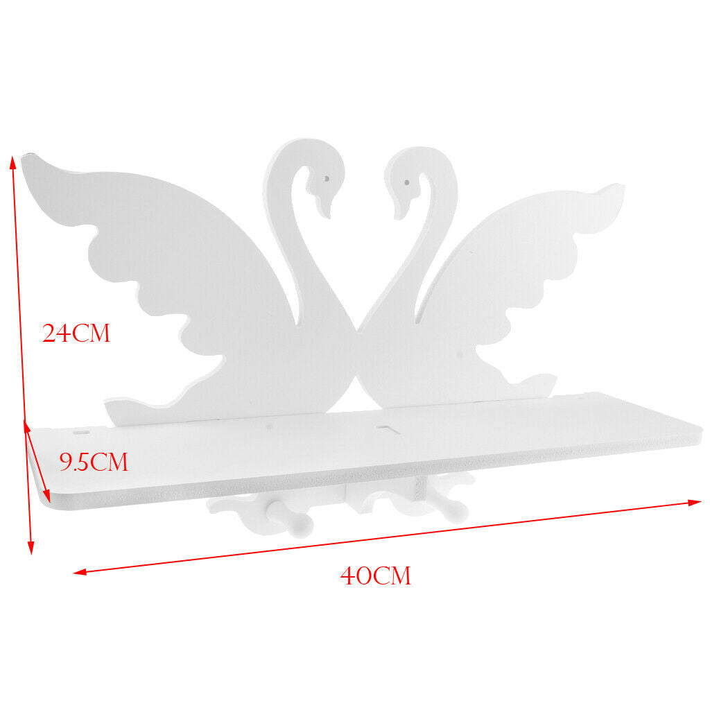 Creative Decoration Hollow Swan Rack Wall Hanging Shelf