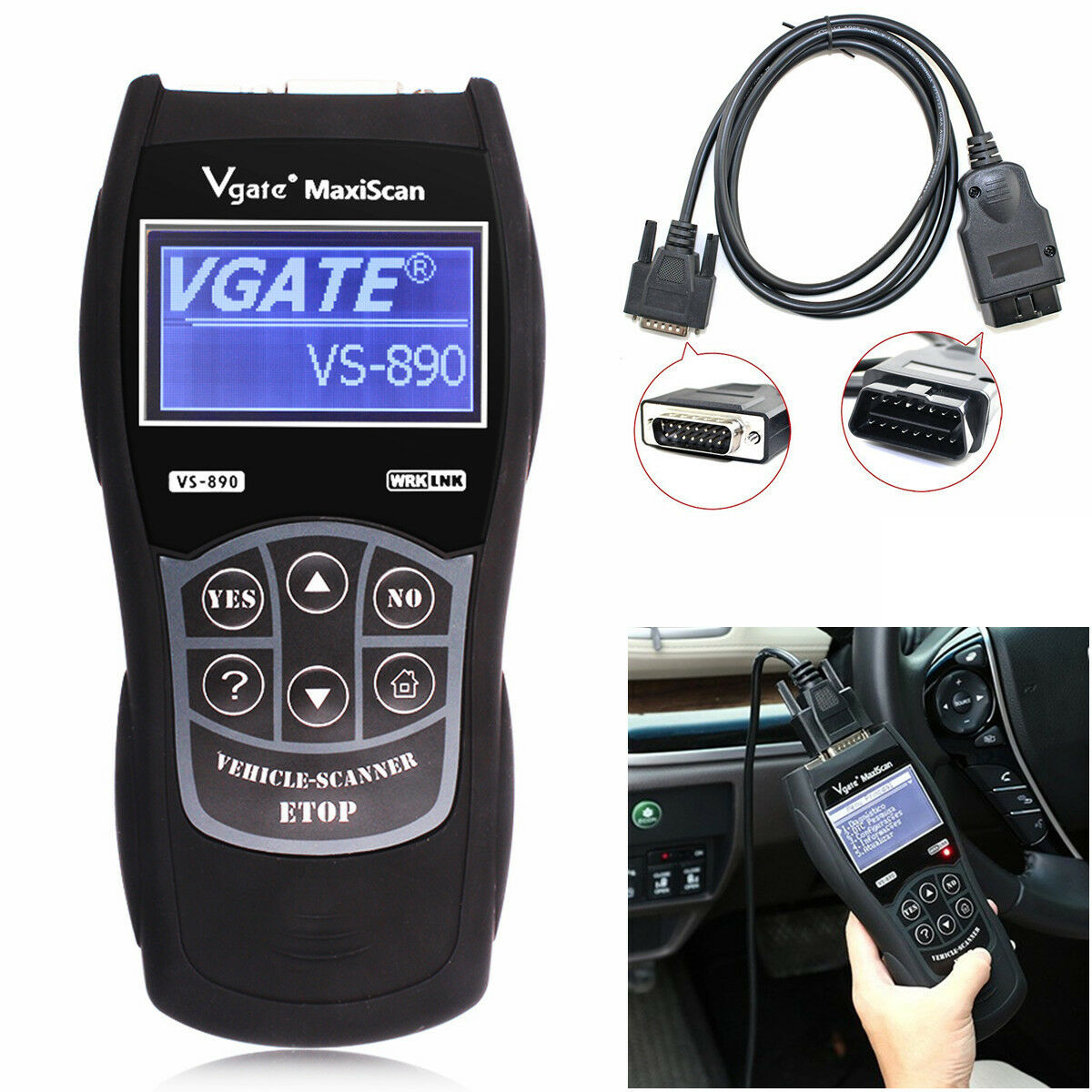 VS890 OBD2 II Car Fault Code Reader Auto Scanner Diagnostic Tool Multi-languages