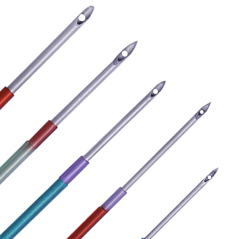 Metal Embroidery Stitching Punch Needle Handmade Sewing Tool with Tube fo.l8