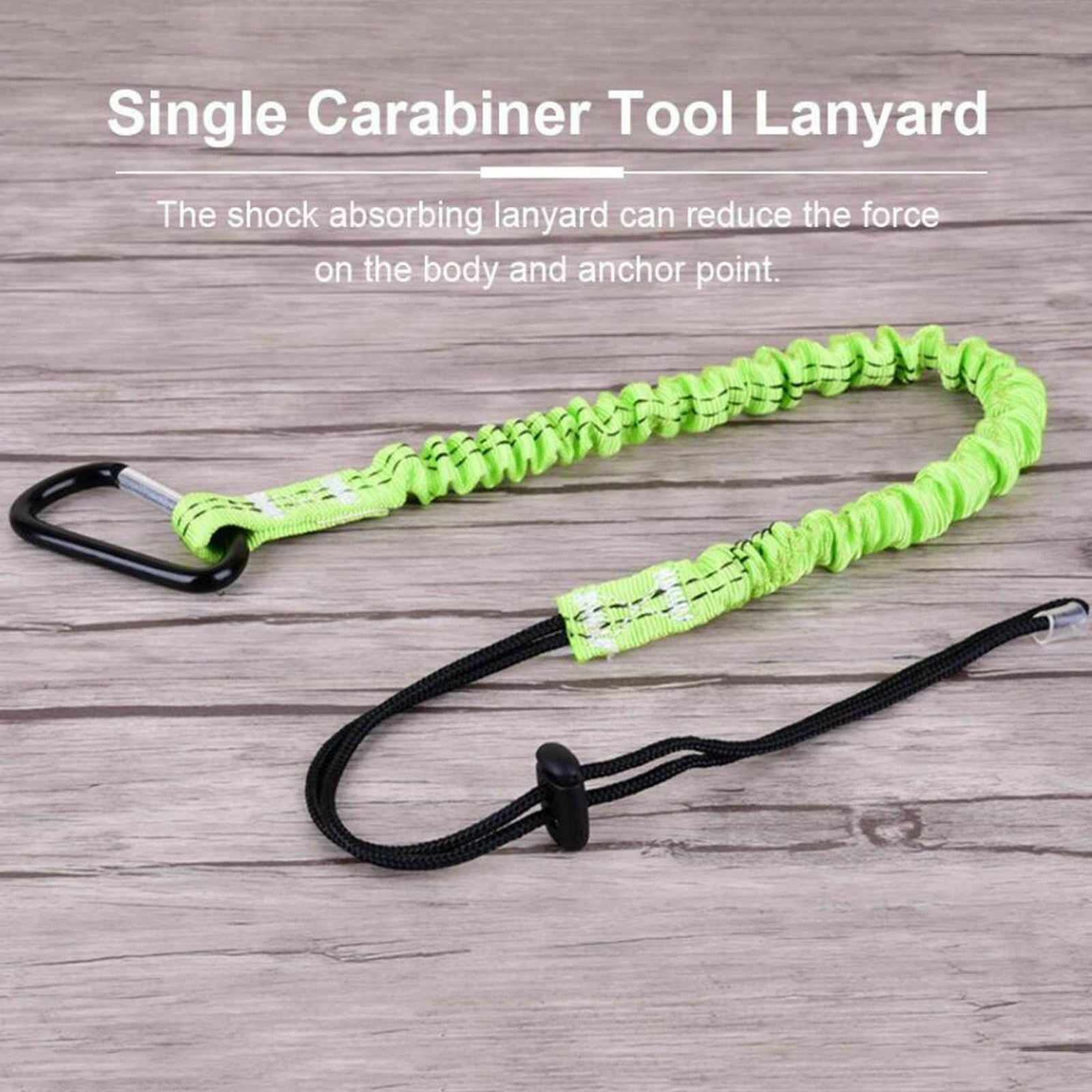 Durable Nylon Single Carabiner Lanyard Safety Escape Rope for Outdoor Hiking