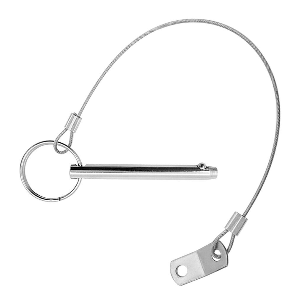 4x Quick Release Pin with 240mm Lanyard for Boat Deck Hinge/Jaw Slide Clamp