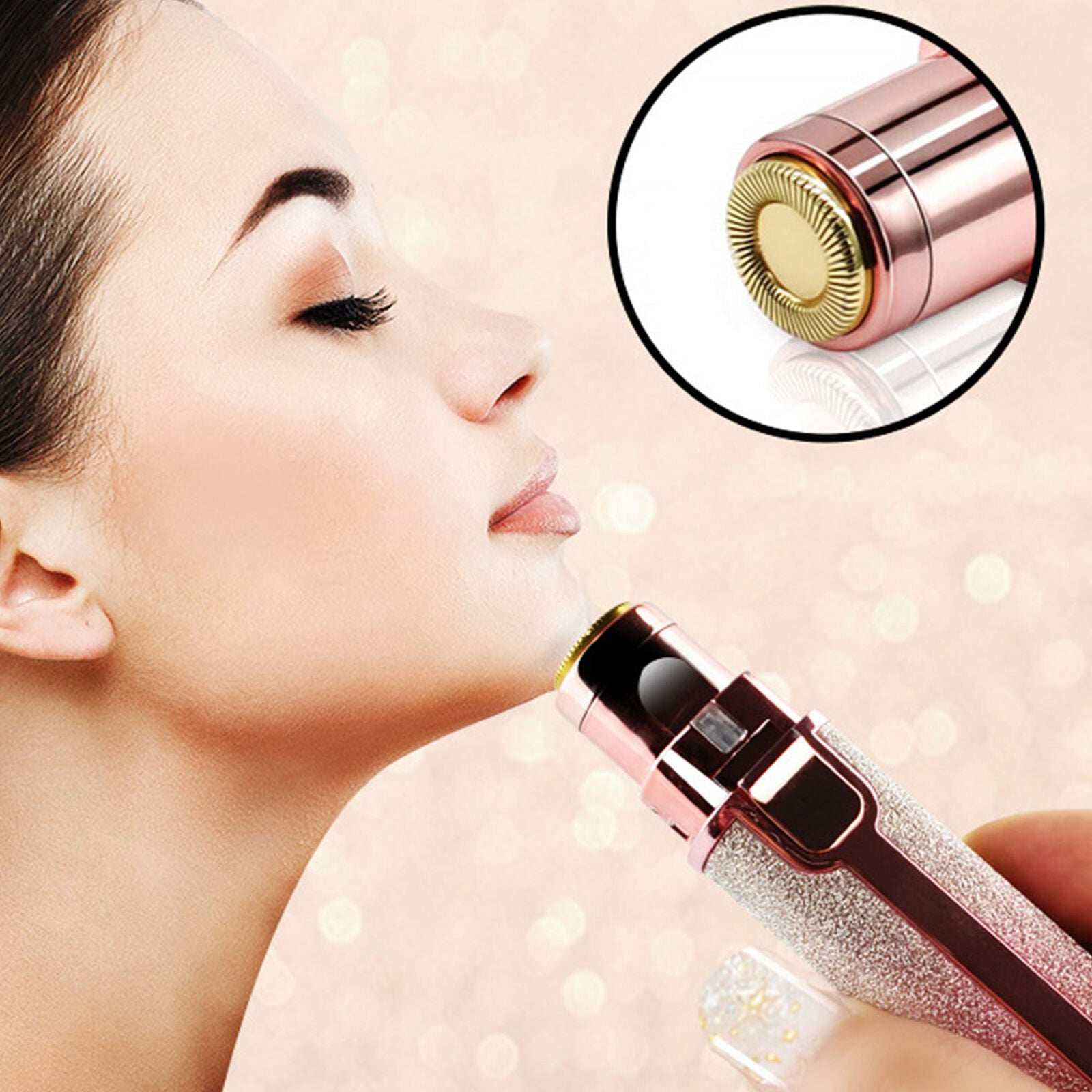 Electric Eyebrow Trimmer Finishing Painless Brows Epilator Facial Hair Remover