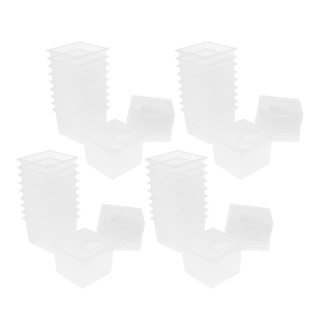 40x Clear Plastic Pet Reptile Spider Breeding Box Container Cage Empty