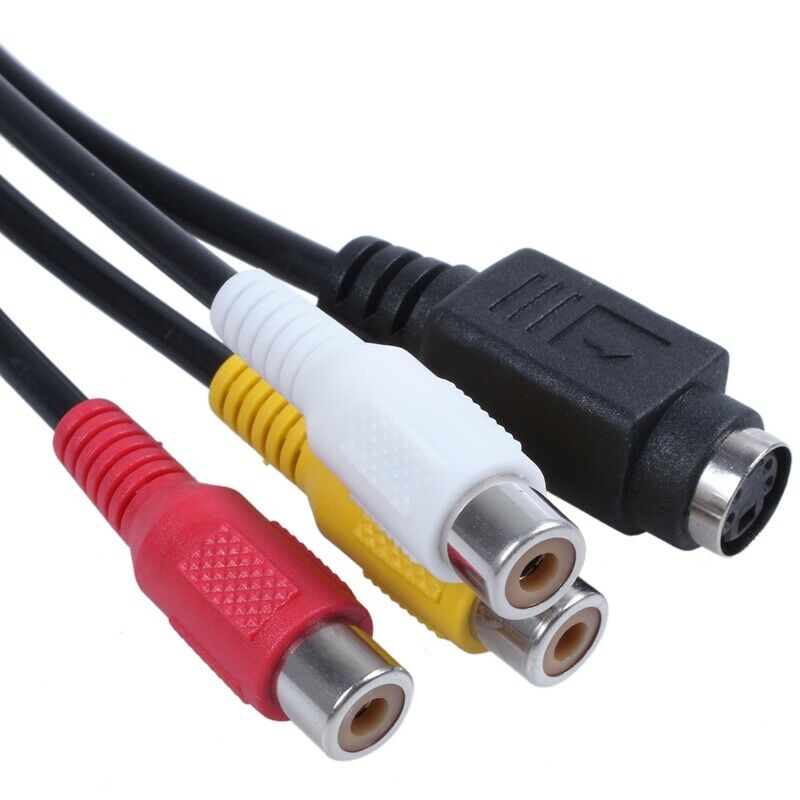 8 inch VGA Male to 3 RCA S-Video Female AV Video Cable Adapter J5E5E5