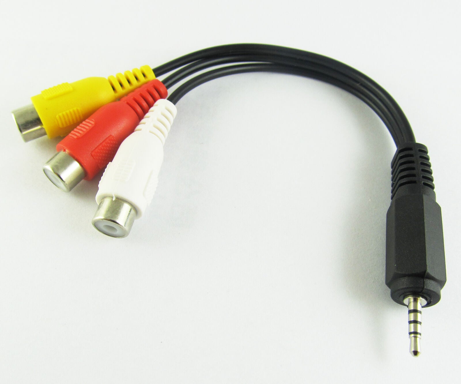 1pc 15cm Audio Video Joint Adapter Cable 2.5mm Male Plug to 3 RCA Jack Female