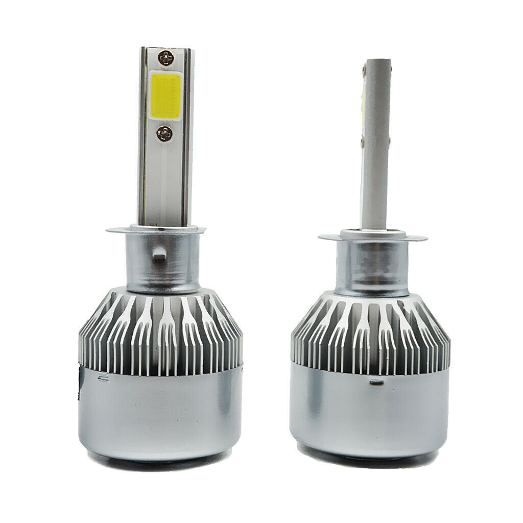 2 Piece COB Chip 72W Auto Car H1 LED Headlight 7200LM 6000K Conversion Bulbs