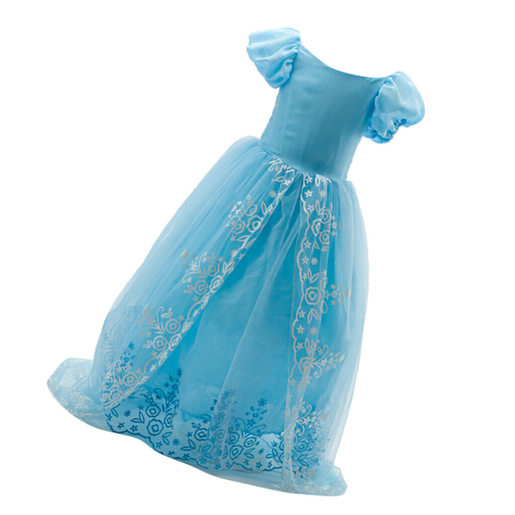 Princess Flower Girls Long Pageant Tulle Wedding Prom Party Gown Dress 110cm