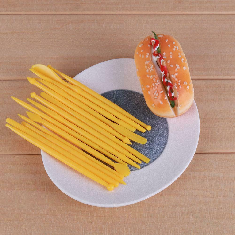 14pcs Plastic Cake Carving Pottery Shaper DIY Baking Sculpture Tools  @