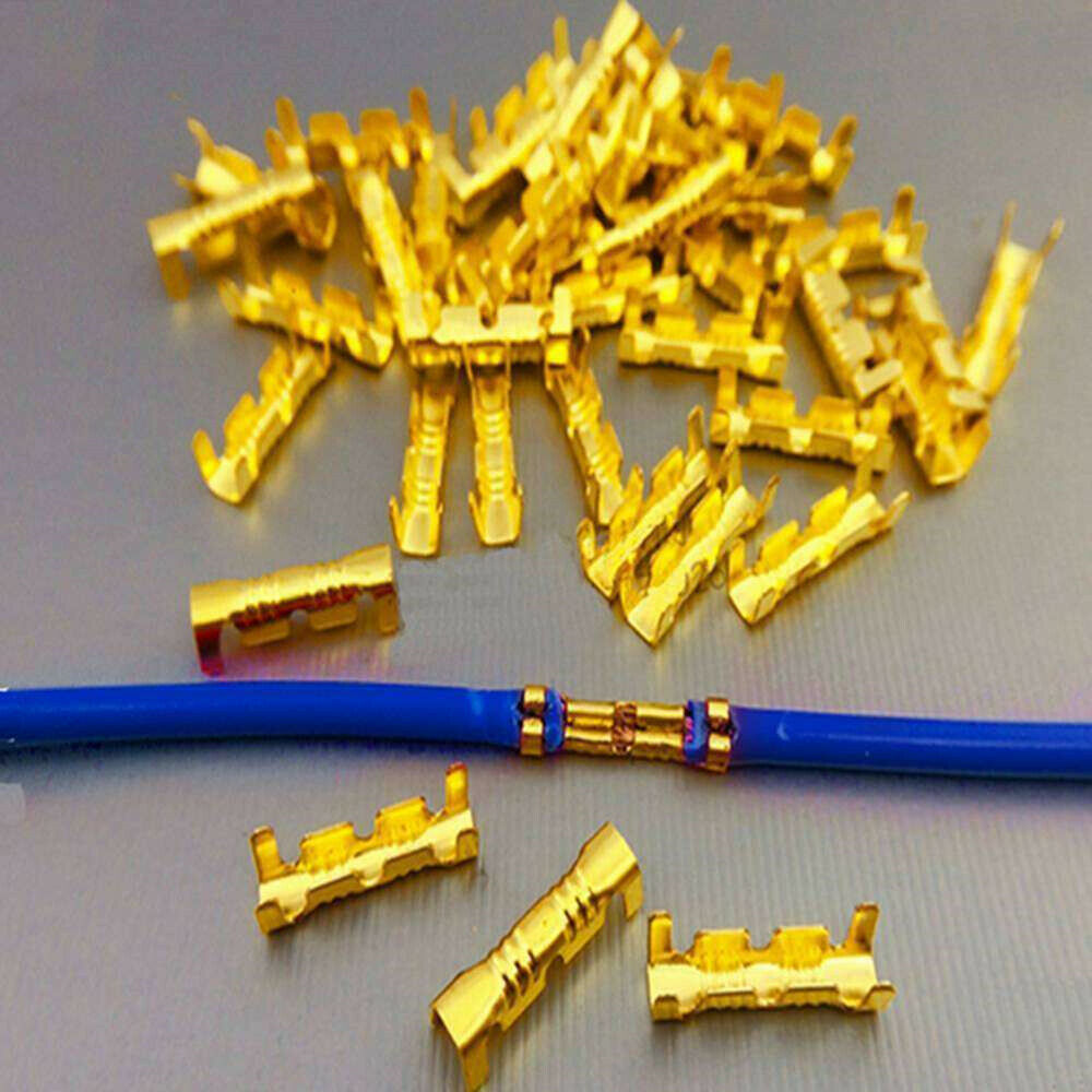 300Pcs Car Brass Copper 0.5-1.5mmÂ² Crimp Electrical Connector Wire Terminal Kit