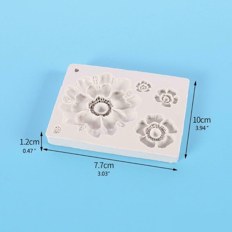 Flower Shape Silicone Mold Fondant Chocolate Candy Mould Cake Decorating Tool