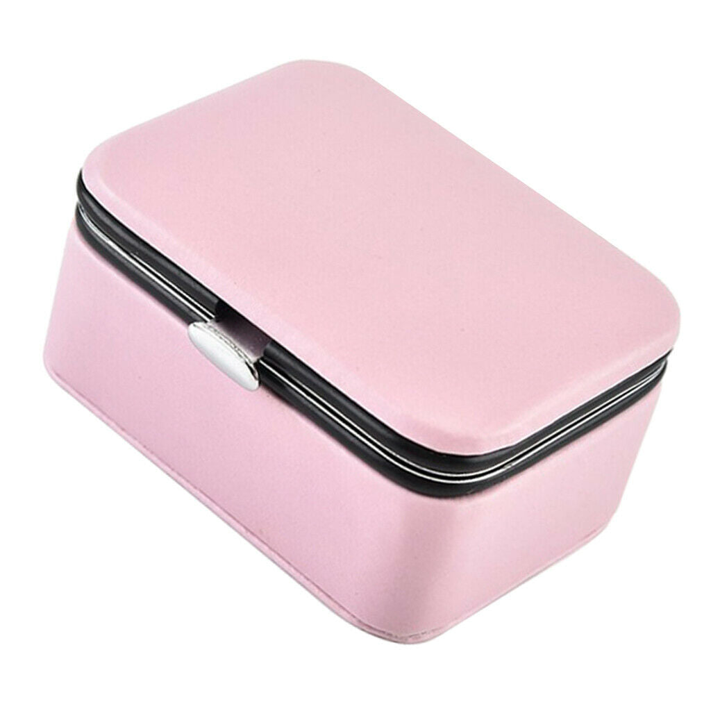 2 Pack Jewelry Gift Box Earrings Trinket Showcase Jewelry Accessories Pink