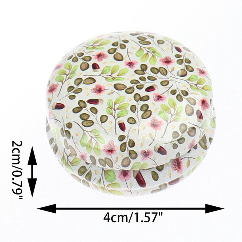 1X Elegant Flower Tin Box DIY Jar Balm Round Empty Iron Box Lipstick Stor.l8