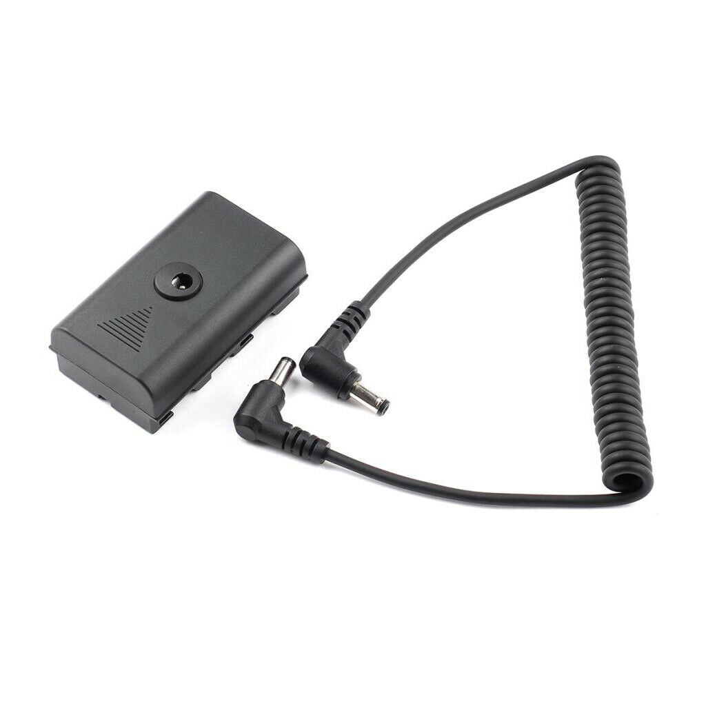 Dummy Battery DC Coupler With Extendable Cable For NP-F970 NP-F770 F750 F550