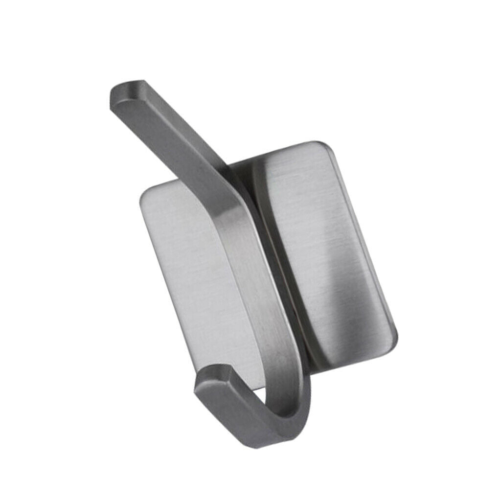 Wall Hook Adhesive Hook Stainless Steel Clothes Hanger for Bathroom Kitchen