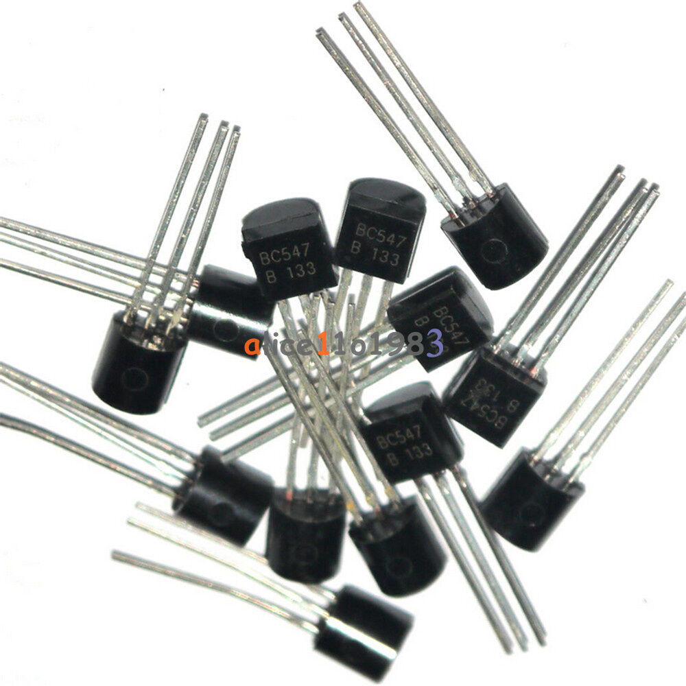 100PCS BC547 TO-92 NPN 45V 0.1A Transistor New