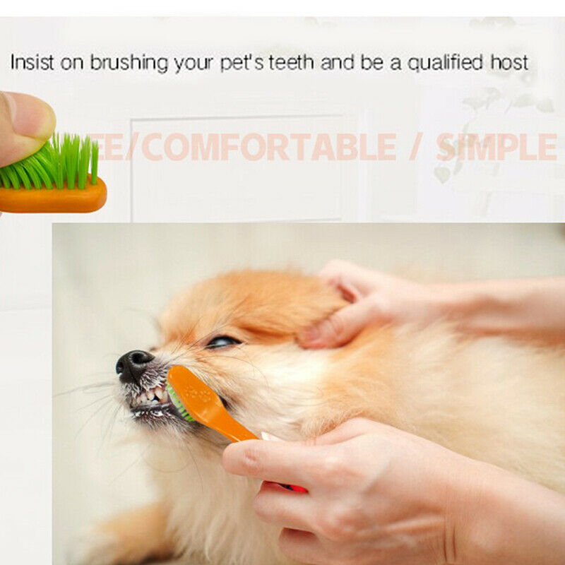 7Pcs/Set Finger Toothbrush Pet Dog Cat Dental Cleaning Brush Teeth Care H.l8