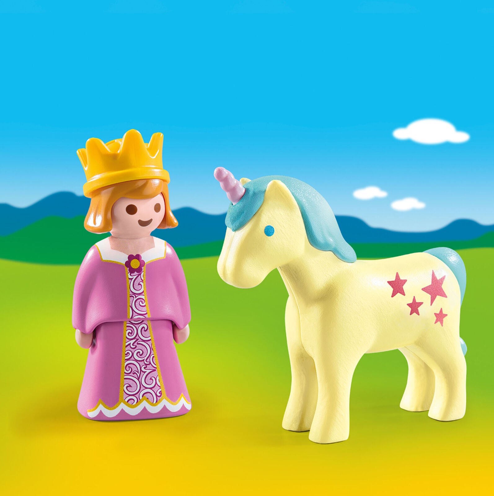 70127 Playmobil 1.2.3 Princess with Unicorn Suitable for ages 1.5 years and up.