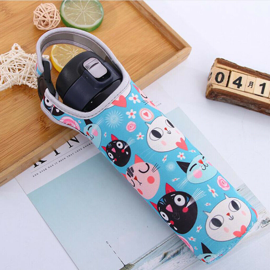 2 Pieces Neoprene Multicolor Vacuum Flask Insulated Cup Bag Holder Carrier
