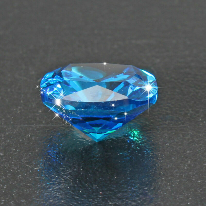 10*10mm Unheated Artificial Ceylon Blue Sapphire 8.71 Carats Cushion Shape