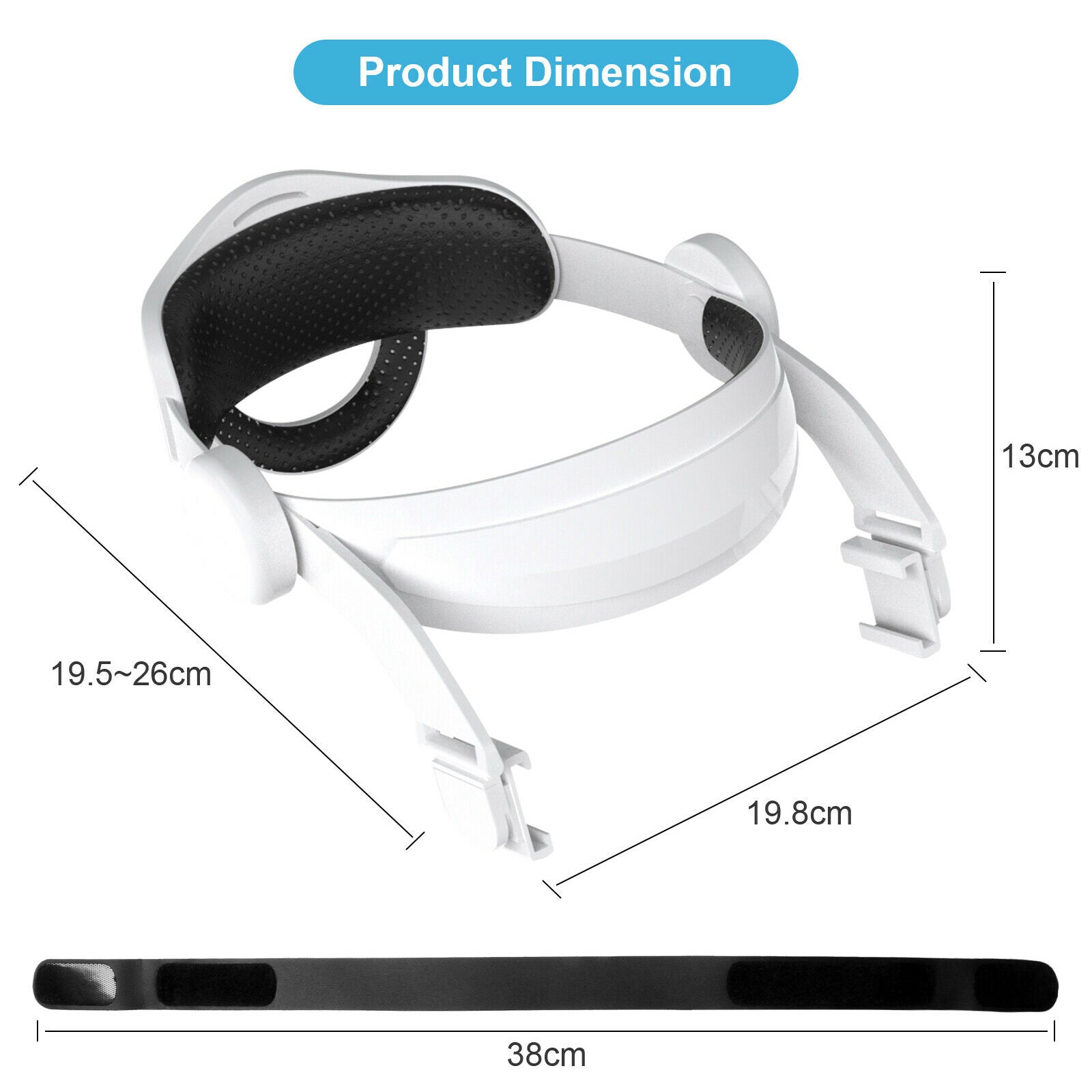 Adjustable Headband VR Rotatable Head Strap for Oculus Quest 2 VR Headset