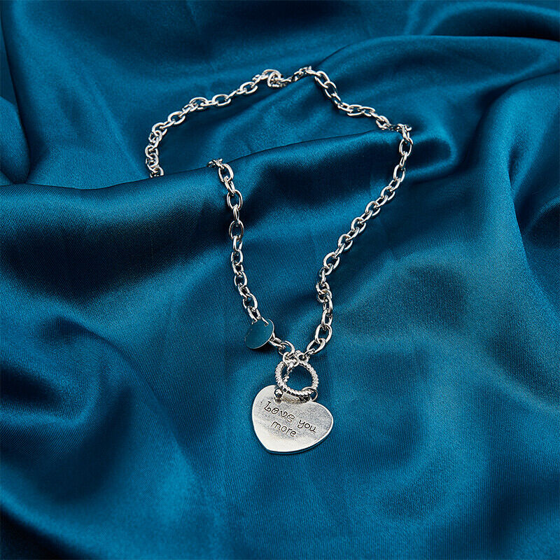 Punk Metal Heart Clavicle Chain Necklace Female Rock Hiphop Choker Necklace G Rf