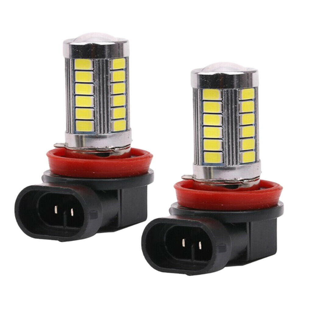 2x White 3030 H11 21 LED Fog Driving Lamp Light Bulbs DRL for Cars Trucks