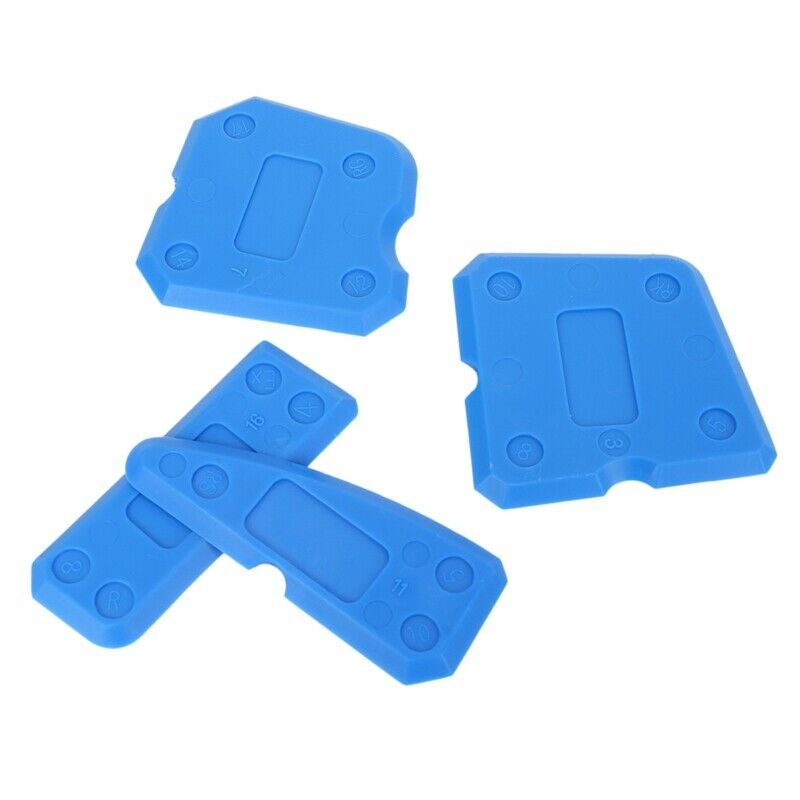 Caulking Tool Kit 4pcs Grout Remover Silicone Sealer Scraper blue B8E7E7