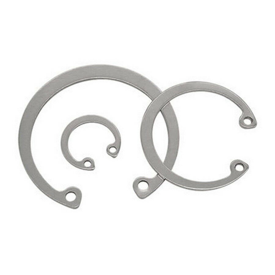 60pcs M8-M18 Internal Circlips Retaining Rings C Clips Kit - A2 304 Stainless