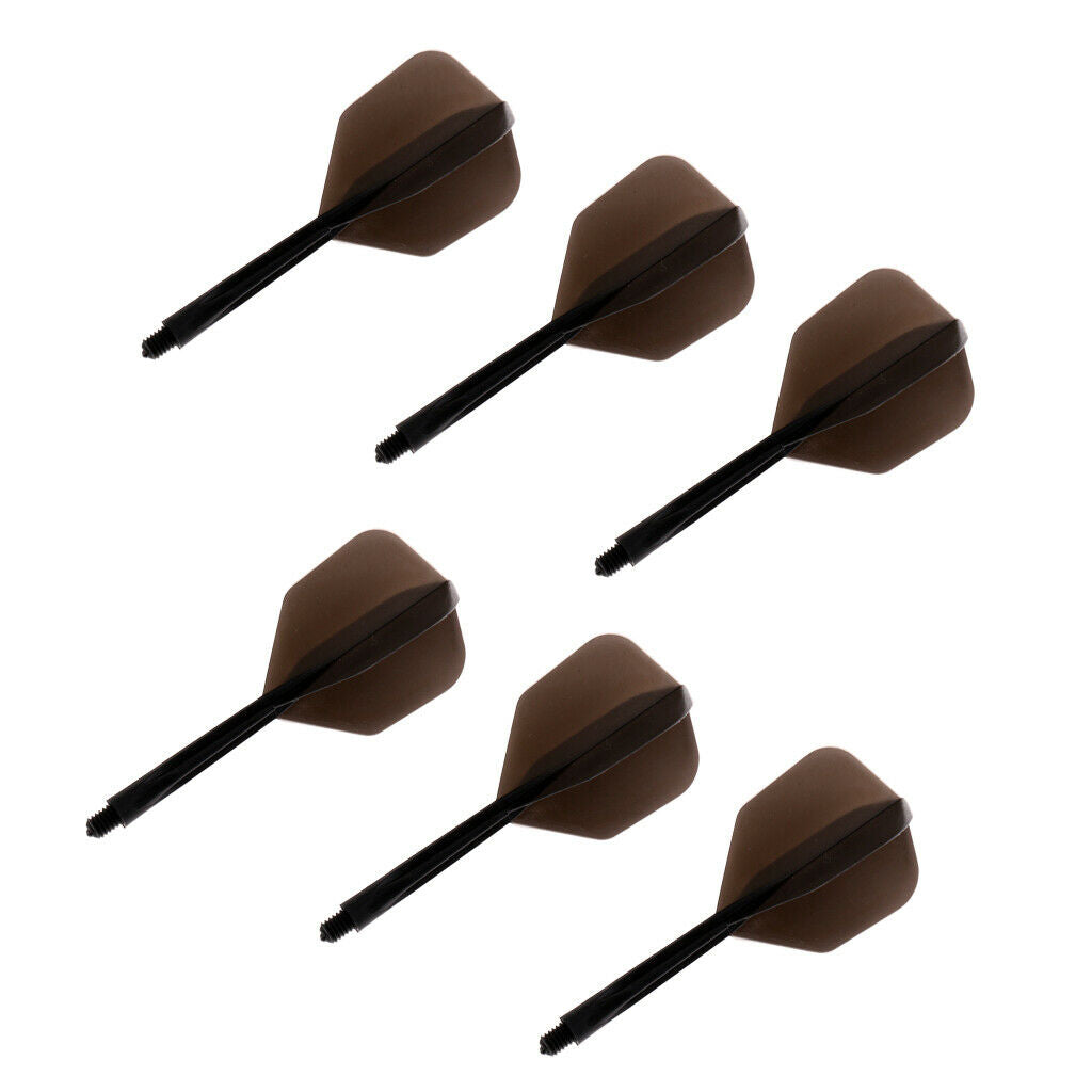 Transparent 2BA Thread Shafts Flights Black White Blue Mix