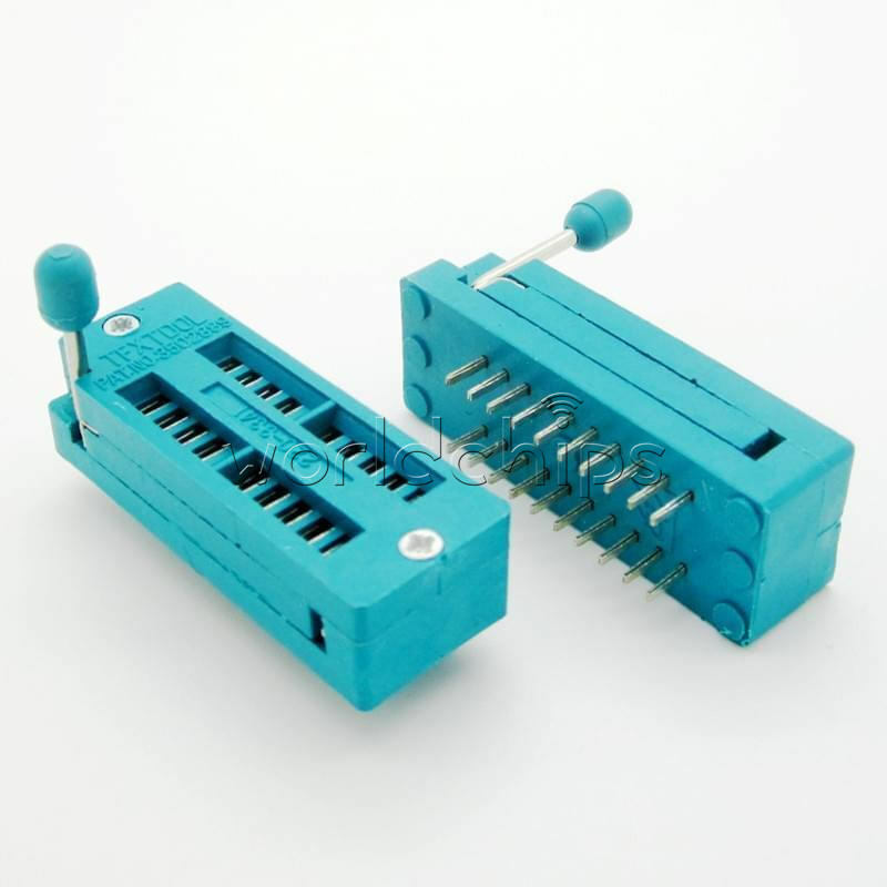 2PCS 20Pins IC Socket Universal ZIF DIP Test Tester Good  20 Pin 20P US