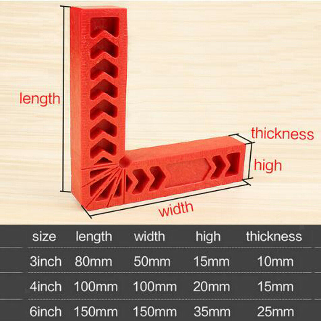 Set of 2 Positioning Squares, Right Angle Clamp, 90 Degree Corner Clamp, for