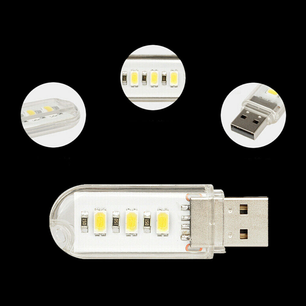 2pcs Mini USB LED lamp Book lights 3 LEDs 5730 SMD 1.5w Camping Bul JdJCAUJ Kt