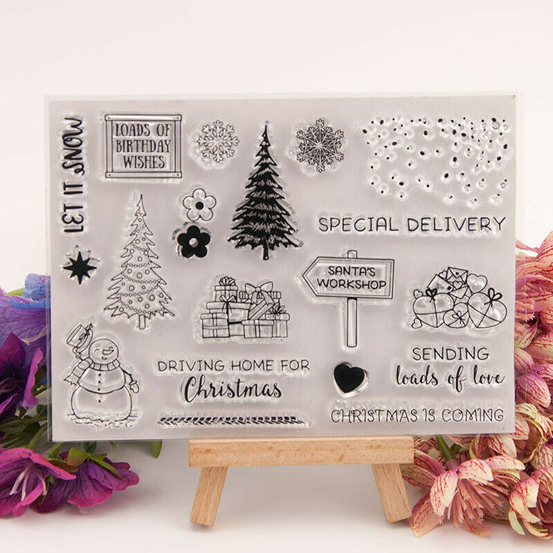 Christmas tree Santa Claus gift Silicone Stamp Scrapbooking Photo Album D.l8