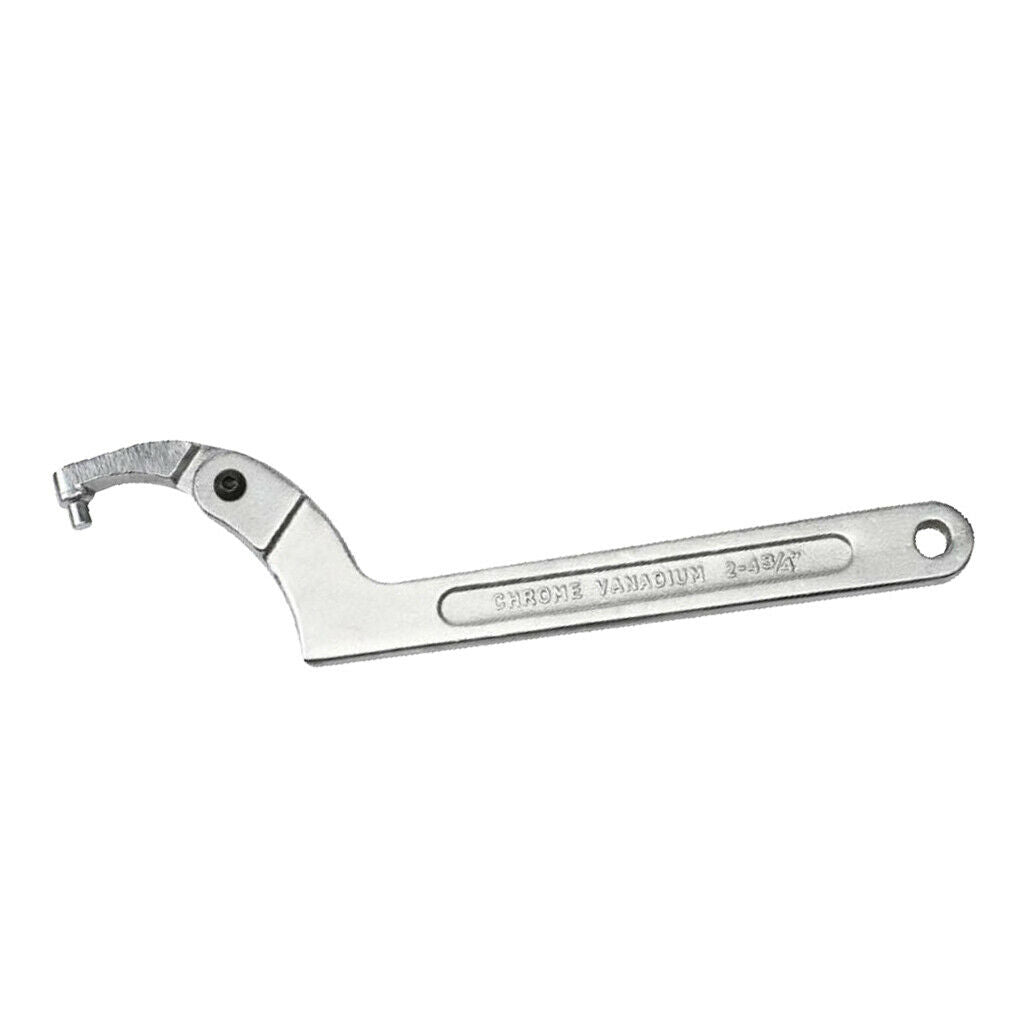 Adjustable Hook Wrench C Spanner 19-51mm Round Head Hand Tool for Nuts Bolt